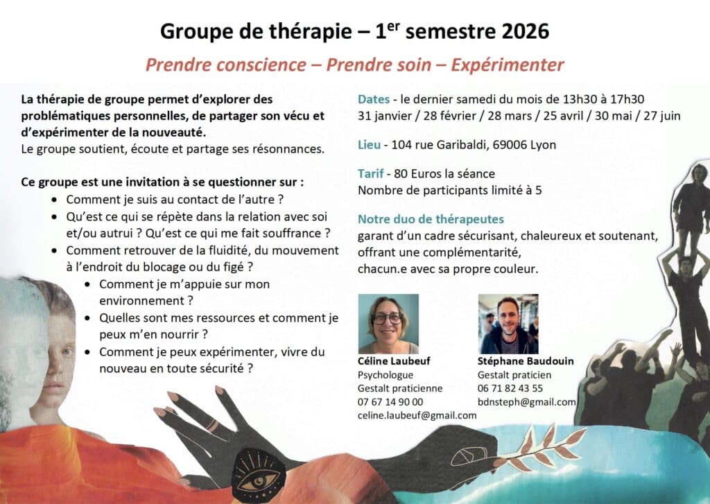 Groupe de Gestalt thérapie sur Lyon